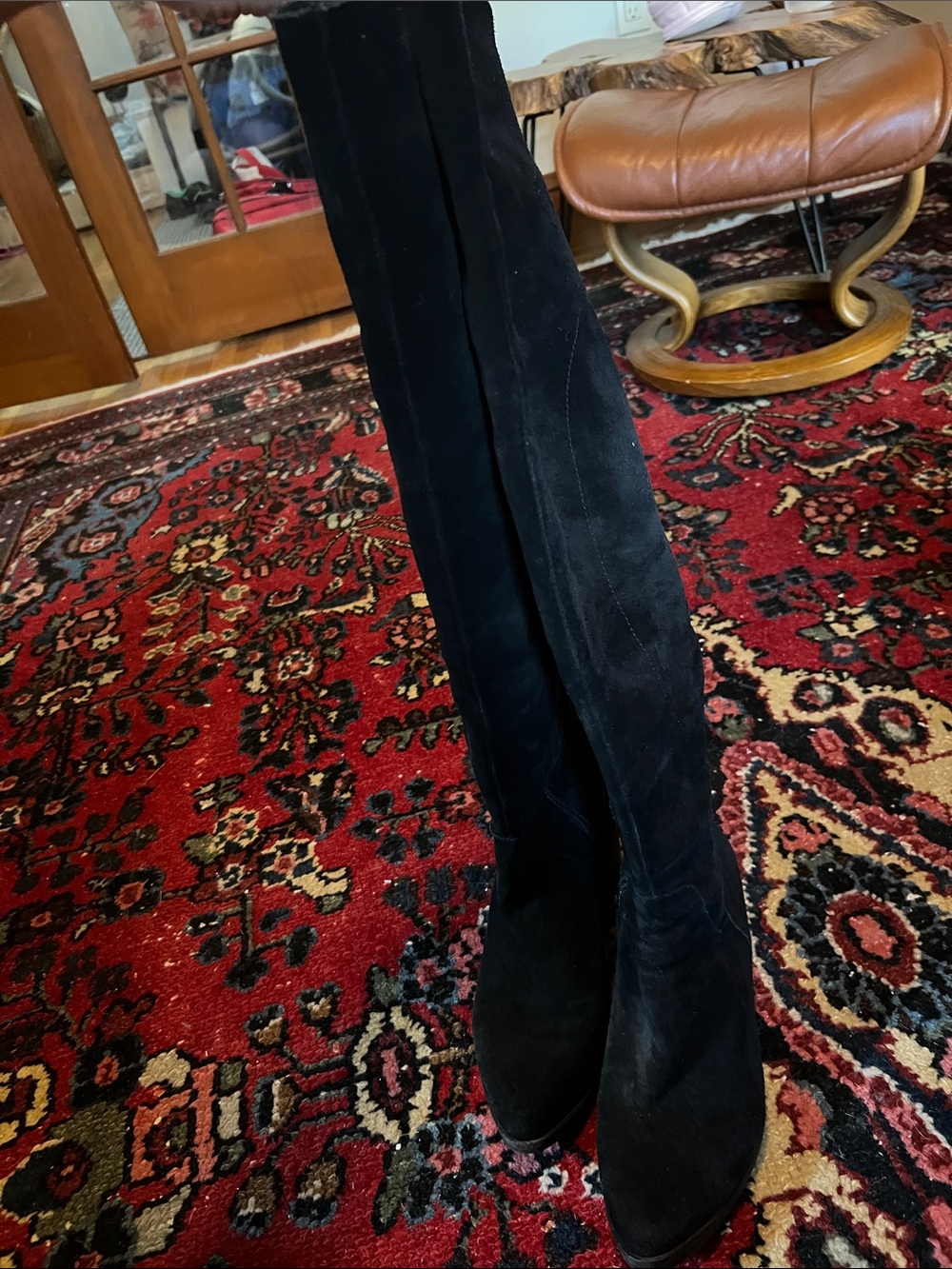 Steve Madden suede black boots size 10
